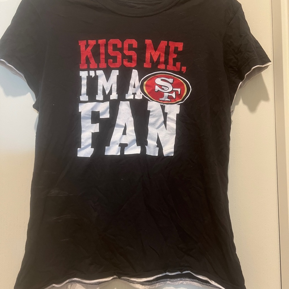 Black 49ers (Niners) Fan T-Shirt